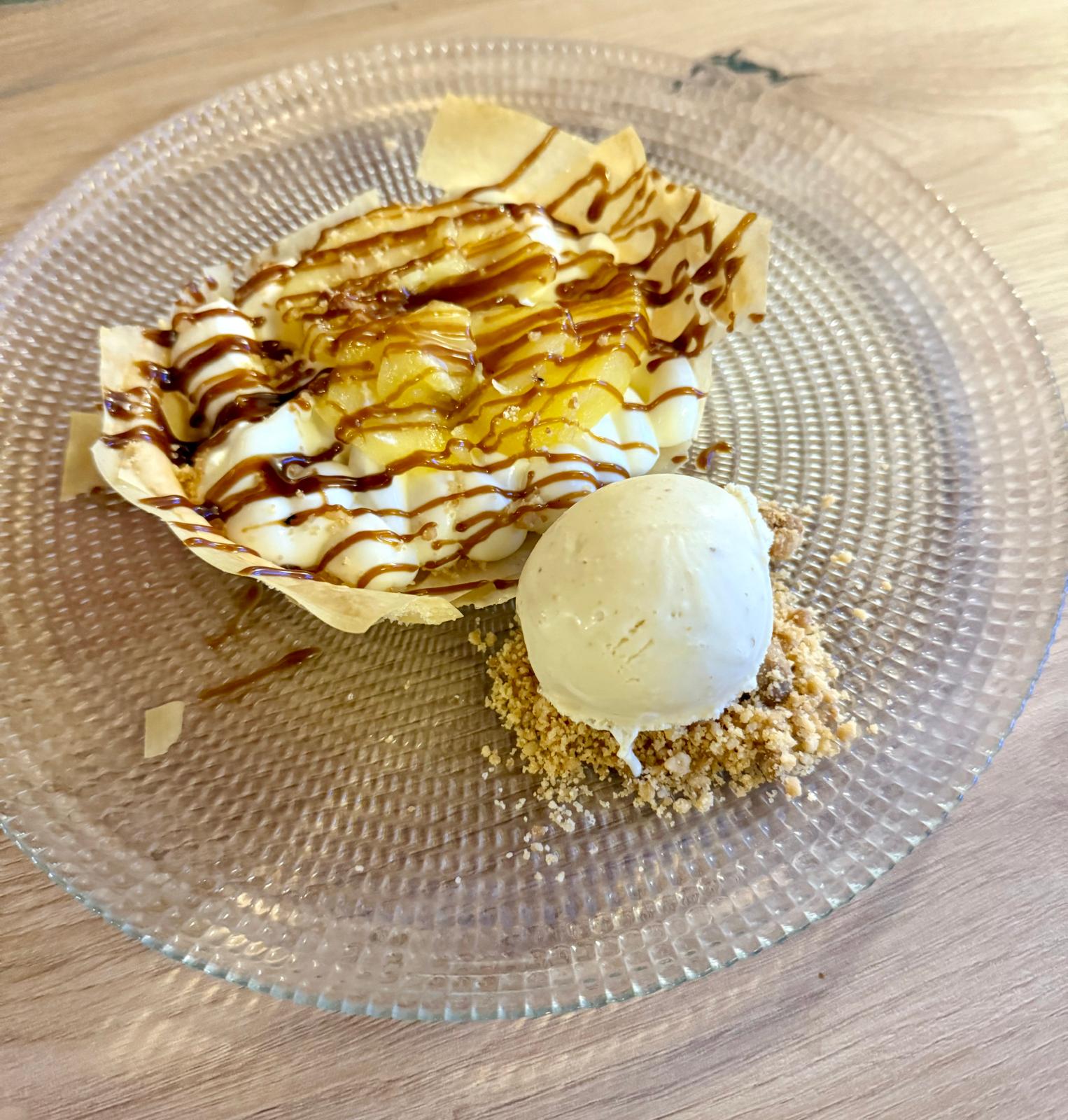 Postre casero del restaurante